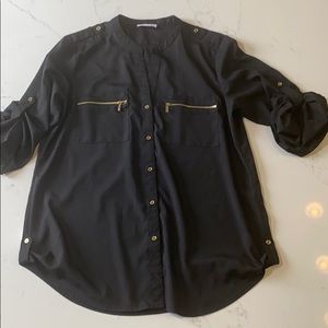 Calvin Klein sheer blouse